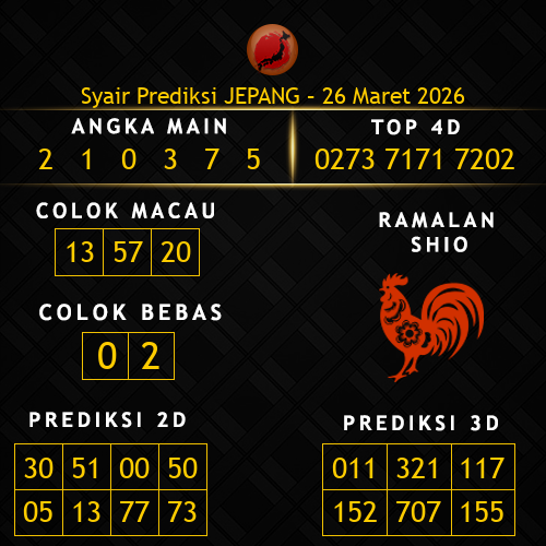 Prediksi Jepang Hari Ini 26-maret-2026