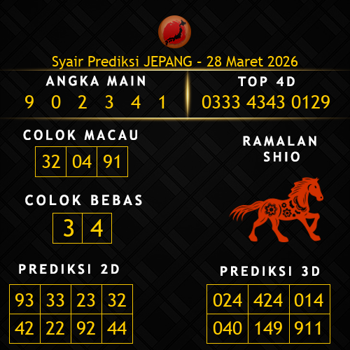 Prediksi Jepang Hari Ini 28-maret-2026