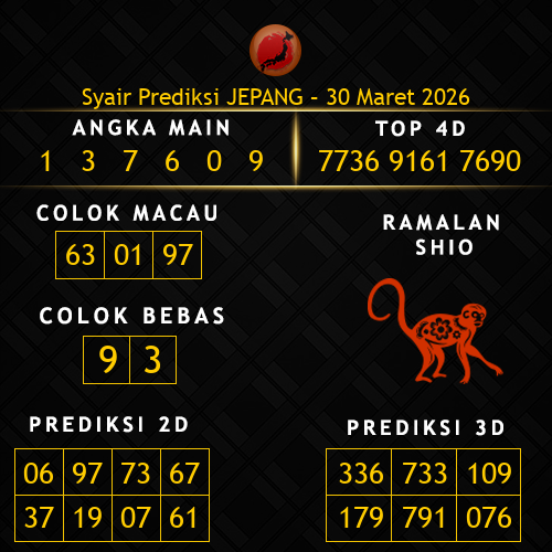 Prediksi Jepang Hari Ini 30-maret-2026