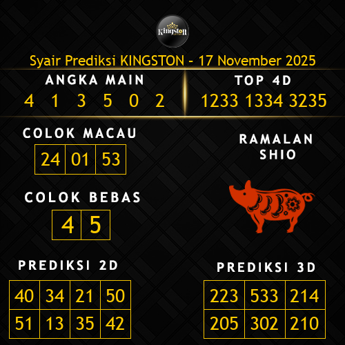Prediksi Kingston Hari Ini 17-november-2025