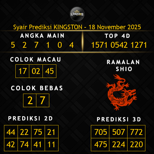 Prediksi Kingston Hari Ini 18-november-2025