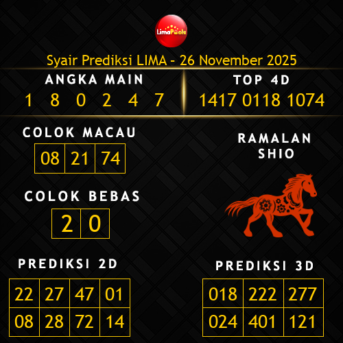 Prediksi Lima Hari Ini 26-november-2025