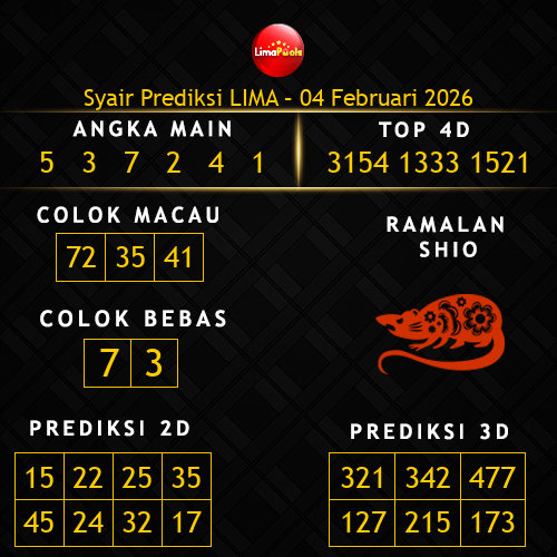 Prediksi Lima Hari Ini 4-februari-2026