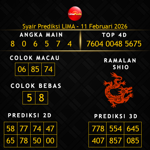 Prediksi Lima Hari Ini 11-februari-2026