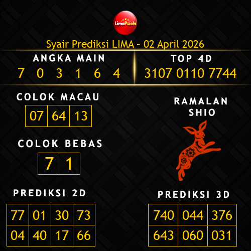 Prediksi Lima Hari Ini 2-april-2026