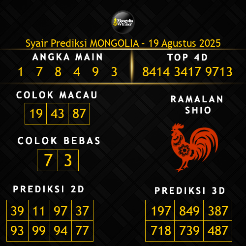 Prediksi Mongolia Hari Ini 19-agustus-2025