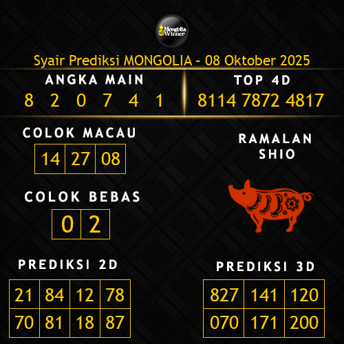 Prediksi Mongolia Hari Ini 8-oktober-2025