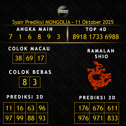 Prediksi Mongolia Hari Ini 11-oktober-2025