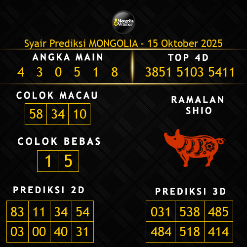 Prediksi Mongolia Hari Ini 15-oktober-2025