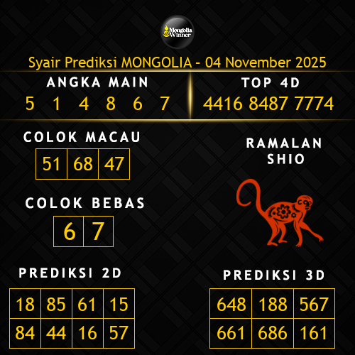 Prediksi Mongolia Hari Ini 4-november-2025