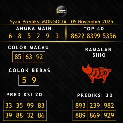 Prediksi Mongolia Hari Ini 5-november-2025