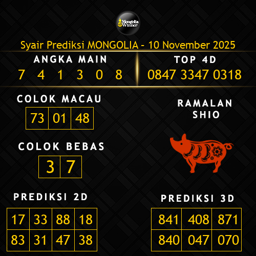 Prediksi Mongolia Hari Ini 10-november-2025
