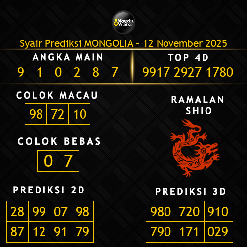 Prediksi Mongolia Hari Ini 12-november-2025