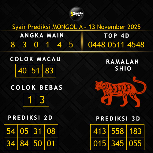 Prediksi Mongolia Hari Ini 13-november-2025