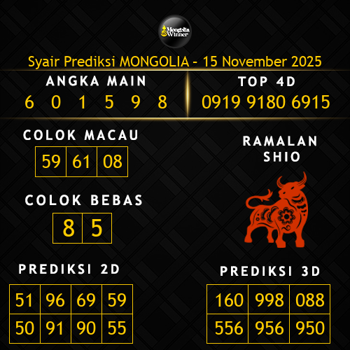 Prediksi Mongolia Hari Ini 15-november-2025