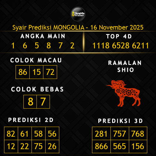 Prediksi Mongolia Hari Ini 16-november-2025
