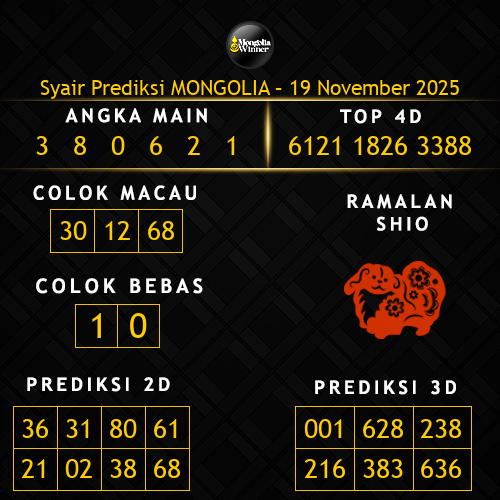 Prediksi Mongolia Hari Ini 19-november-2025