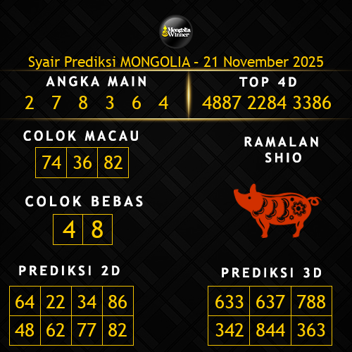 Prediksi Mongolia Hari Ini 21-november-2025