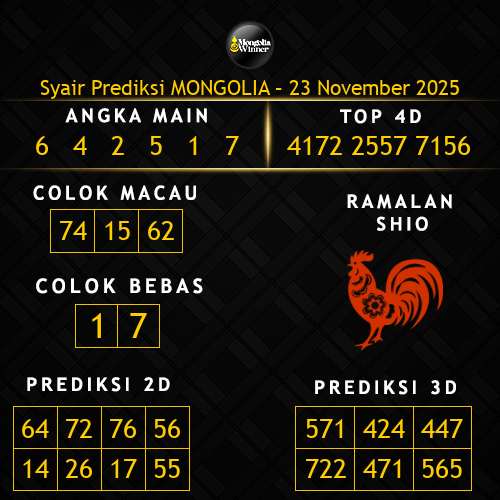 Prediksi Mongolia Hari Ini 23-november-2025