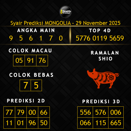 Prediksi Mongolia Hari Ini 29-november-2025