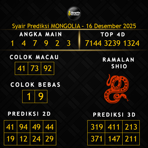 Prediksi Mongolia Hari Ini 16-desember-2025