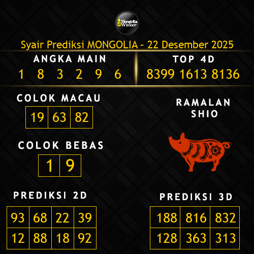Prediksi Mongolia Hari Ini 22-desember-2025