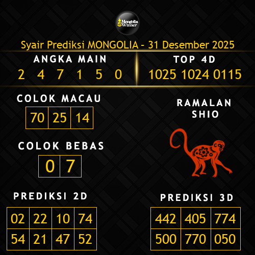 Prediksi Mongolia Hari Ini 31-desember-2025