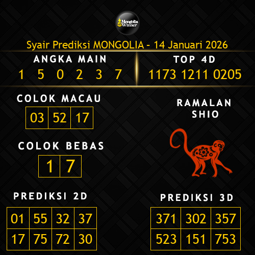 Prediksi Mongolia Hari Ini 14-januari-2026