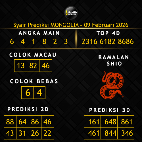 Prediksi Mongolia Hari Ini 9-februari-2026