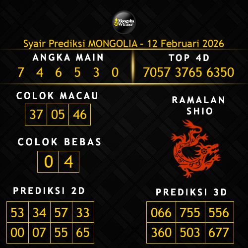 Prediksi Mongolia Hari Ini 12-februari-2026