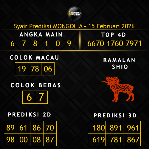 Prediksi Mongolia Hari Ini 15-februari-2026
