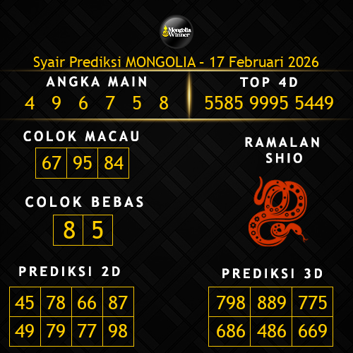 Prediksi Mongolia Hari Ini 17-februari-2026