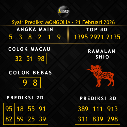 Prediksi Mongolia Hari Ini 21-februari-2026