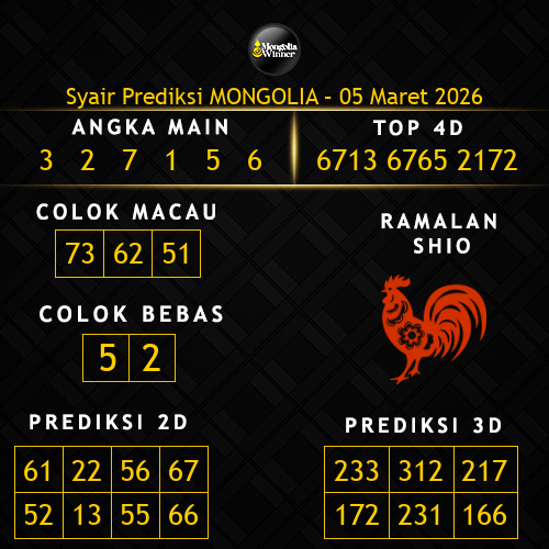 Prediksi Mongolia Hari Ini 5-maret-2026