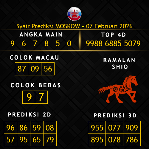 Prediksi Moskow Hari Ini 7-februari-2026