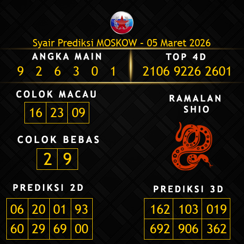 Prediksi Moskow Hari Ini 5-maret-2026