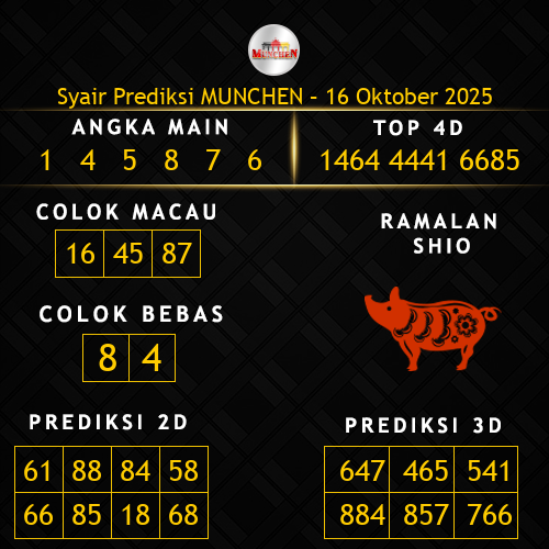 Prediksi Munchen Hari Ini 16-oktober-2025