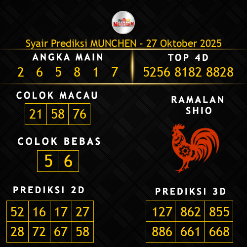 Prediksi Munchen Hari Ini 27-oktober-2025