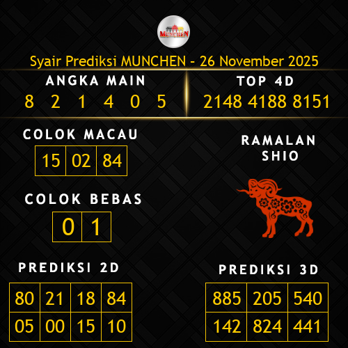 Prediksi Munchen Hari Ini 26-november-2025