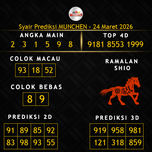 Prediksi Munchen Hari Ini 24-maret-2026