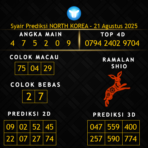 Prediksi North Korea Hari Ini 21-agustus-2025