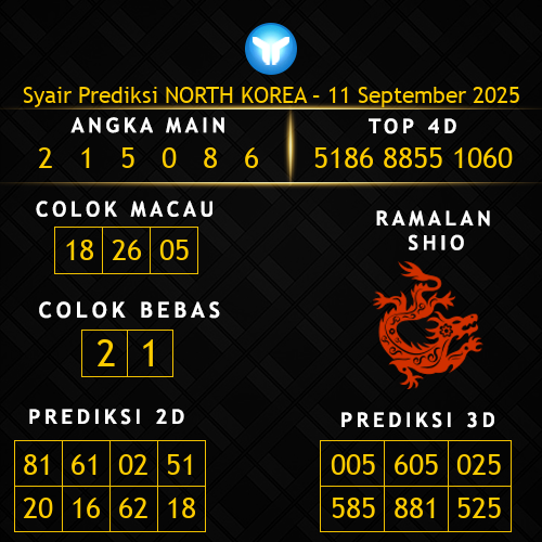 Prediksi North Korea Hari Ini 11-september-2025
