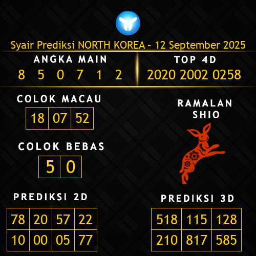 Prediksi North Korea Hari Ini 12-september-2025