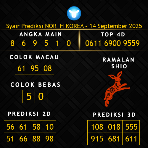 Prediksi North Korea Hari Ini 14-september-2025