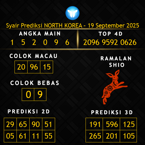 Prediksi North Korea Hari Ini 19-september-2025