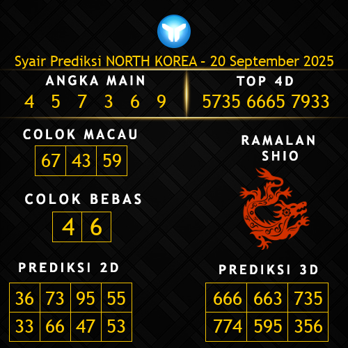 Prediksi North Korea Hari Ini 20-september-2025