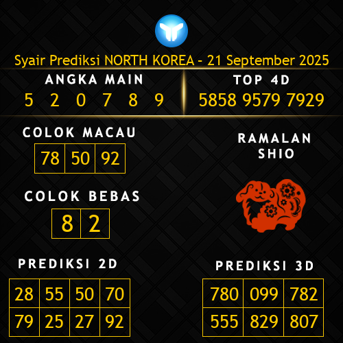 Prediksi North Korea Hari Ini 21-september-2025