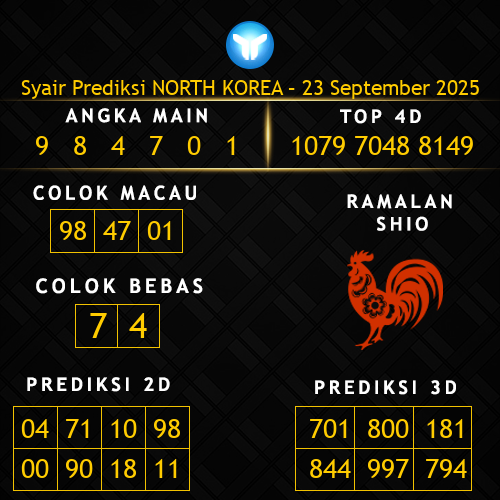 Prediksi North Korea Hari Ini 23-september-2025