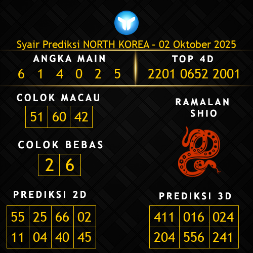 Prediksi North Korea Hari Ini 2-oktober-2025