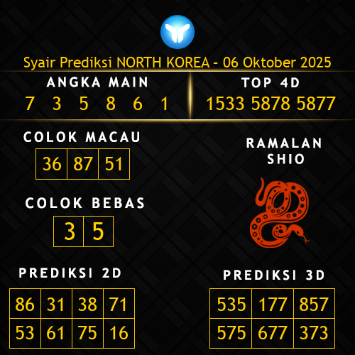 Prediksi North Korea Hari Ini 6-oktober-2025